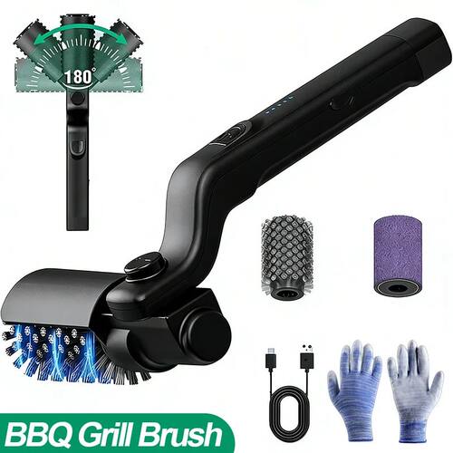 BBQ Grill Brush 3-Speed Settings Electric Grill Brush,180°