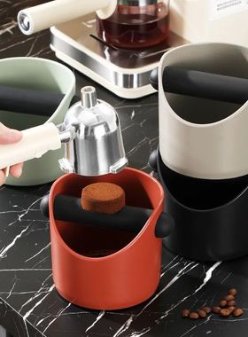 Espresso Knock Box - Barista Coffee Grounds Container with A
