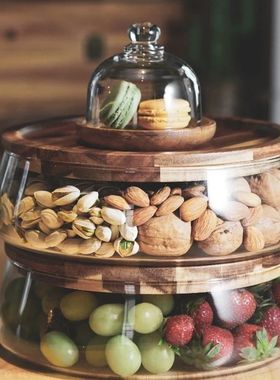 Creative Glass Food Storage Containers with Wooden Lid Kitch