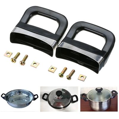 2PCS Side Handles Bakelite Pot Ears Replace Anti-scalding Po