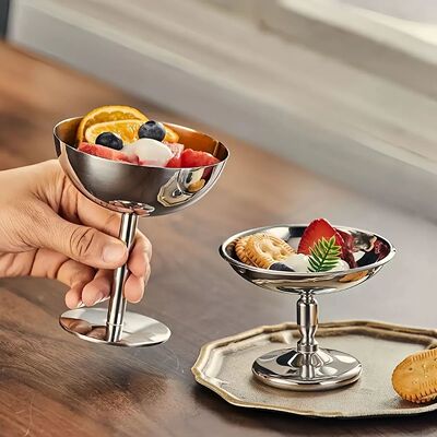 2pcs Heavy Duty Stainless Steel Dessert Cups and Bowls - Sui