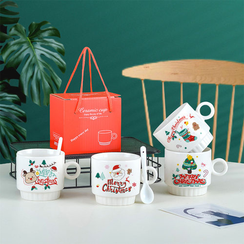 Christmas Ceramic Cup Companion Gift Holiday Mug Gift Cup Lo
