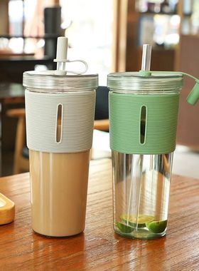 710ml/24oz Large Capacity Coffee Cup, Plastic Water Bottle W