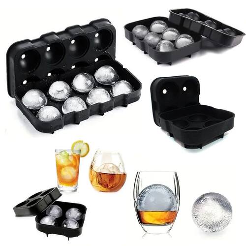 4/6/8 Cell Ice Ball Maker Food Grade Reusable Ice Maker Sili