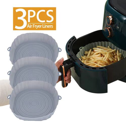 1/2/3PCS Reusable Air Fryer Silicone Pot Oven Baking Tray Ai