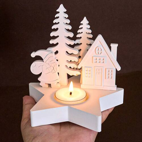 Christmas Decor Star Candle Holder Silicone Mold DIY Christm
