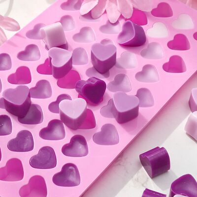 55 Compartment Heart Silicone Candle Mold Valentine's Day Ca
