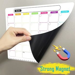 Fridge Magnetic Whiteboard Calendar Dry Erase Calendar for R