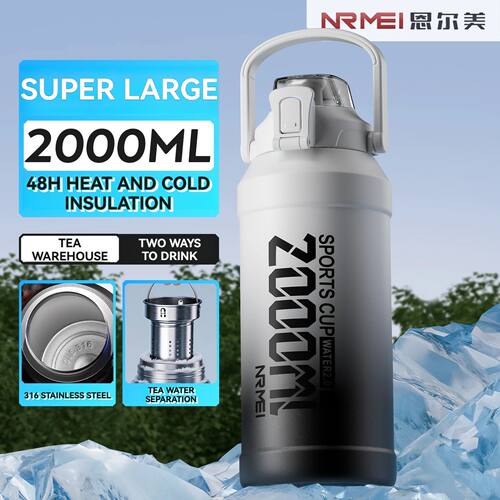 Water Bottle With Straw Handle Cup 316 Stainless Steel Flask