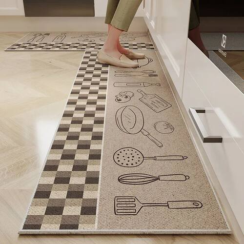 1/2PC Cartoon Easy To Manage Kitchen Floor Mat Home Long Cry