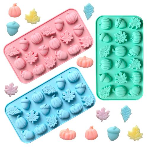 1/3pcs 18-Cavity Autumn Harvest Themed Silicone Mold 3D Pump