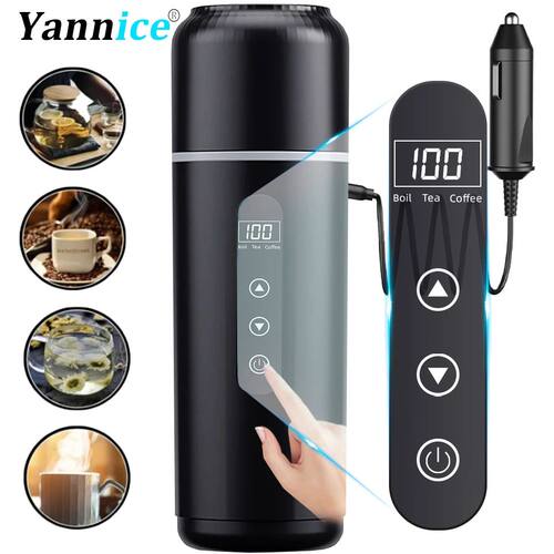 Electric Kettle 12V24V Portable Car Heating Cup 500ml Travel