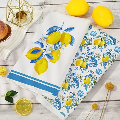 2-pack lemon tea napk 40 * 60cm flat, comfortable, and stain