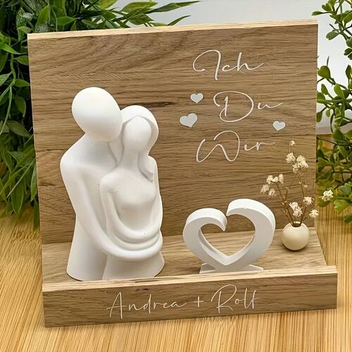 1 pc 3D Couple Hug Silicone Mold - Plaster Concrete Soy Wax