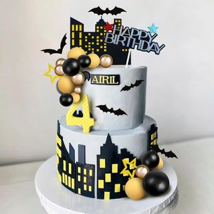 Birthday Bat Happy Cake Topper Decorations PCS for