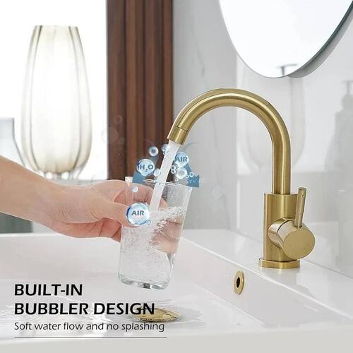 2026 New Arrival Light Gold Bathroom Basin Faucet Modern Sta