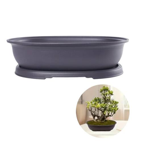Oval-Shaped Pleastic Flowerpots Garden Plants Pot With Drain