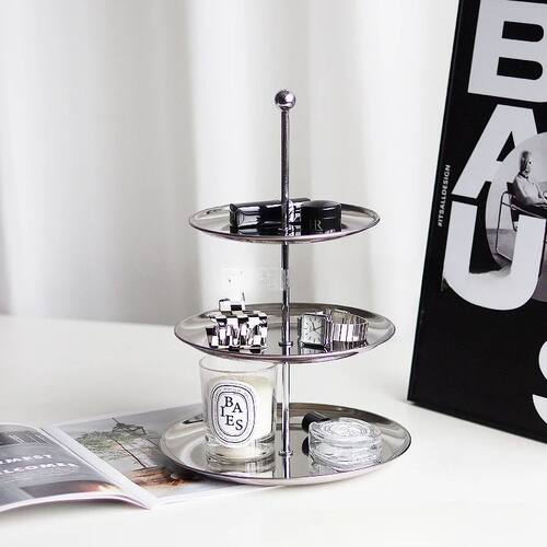 Stainless Steel Organizer Tray for Jewelry Keys Cakes Multi
