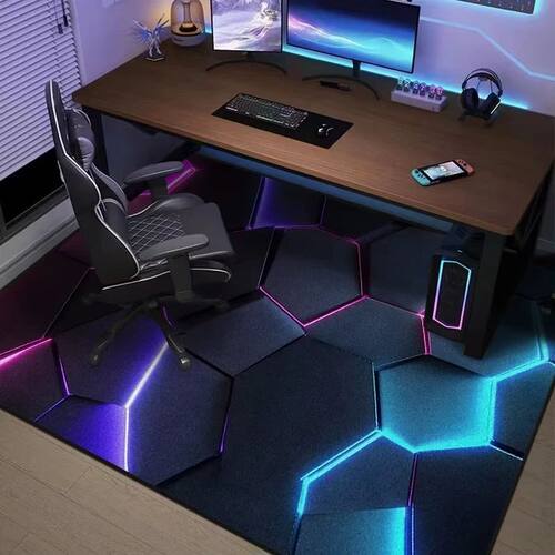 Trendy Study Room Gaming Room Rug Soundproof Computer Desk M
