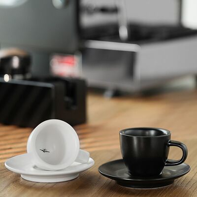 Espresso Mug 80ml Ceramic Coffee Cup and Saucer Professional