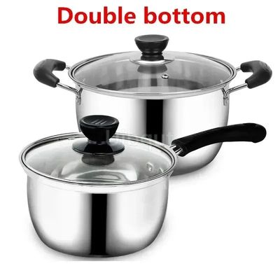 Stainless Steel pot Double Bottom Soup Pot Nonmagnetic Cooki