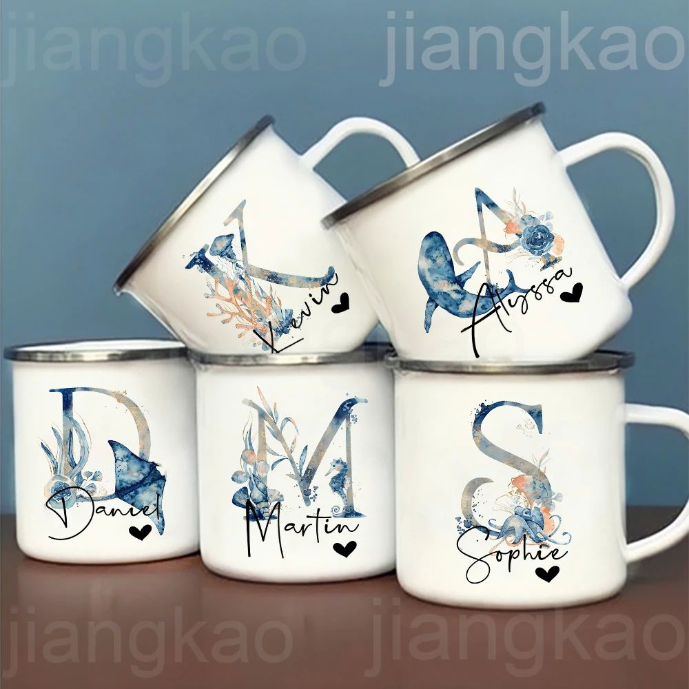 Personalized Mug for Kids Hot Chocolate Ocean Animal with Na
