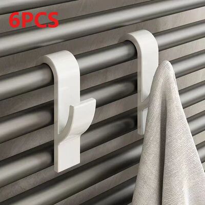2/6Pcs Bathroom Shower Towel Holder Hanger Heated Radiator R