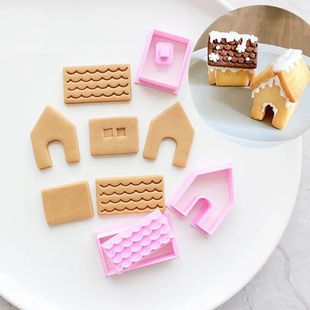 1Set Gingerbread House Cookie Cutter Mold Cartoon Mini Chris