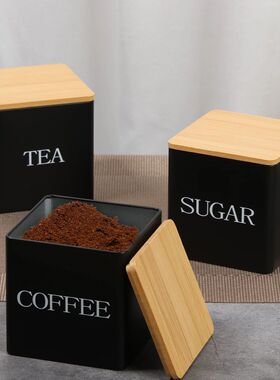 3Pcs Coffee Bean Storage Canisters Tea Sugar Vacuum Sealed J