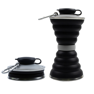 500ML Silicone Water Bottle Cup Foldable Leak Proof Portable