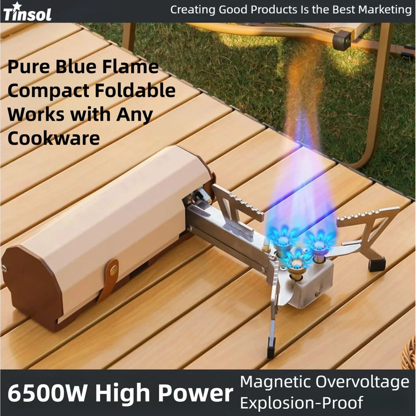New Portable Folding Triple-Burner Cartridge Stove Outdoor C