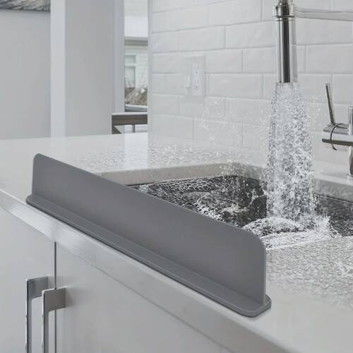 Silicone Sink Splash Guard Kitchen Wash Basin Water Barrier