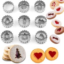 Metal Pastry Cookie Cutter Set Mini Merry Christmas Cookies