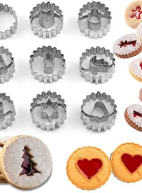 Metal Pastry Cookie Cutter Set Mini Merry Christmas Cookies