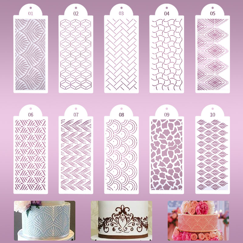Fondant Cake Mesh Stencil Stamps Stencils Embossing For Deco