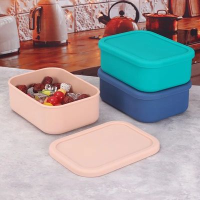 Silicone Bento Boxes Lunch Container, YONGHAO Leak-Proof Lun