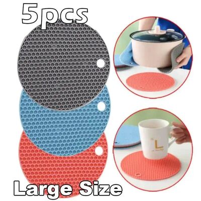 5Pcs Stylish and Practical Honeycomb Shaped Mats Heat Resist