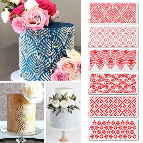 Cake Decorating Tool Wheat Spike Pattern Cake Stencil Plasti