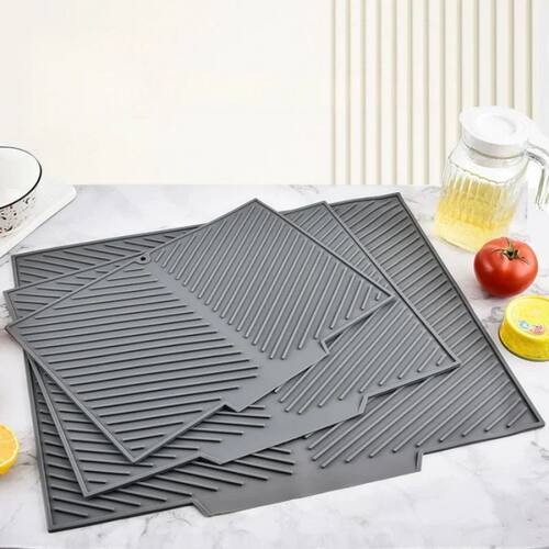 1pc Silicone Draining Pad Diversion Opening Slope Dish Cup S