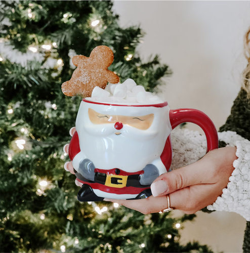 Santa Claus Ceramic Mug, Gift Box, Christmas Mug, Holiday Gi