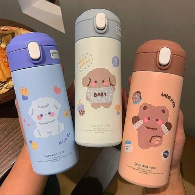 380ML Stainless Steel Vacuum Flask Cute Cartoon Thermal Wate