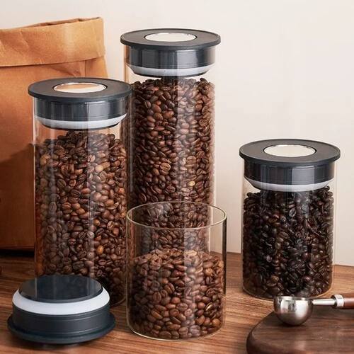 Glass Vacuum Sealed Tank Press Type Transparent Vacuum Coffe
