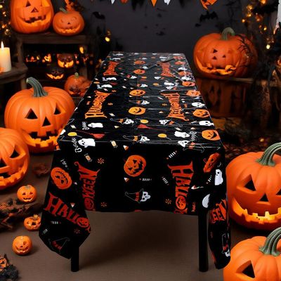 Halloween Decorative Tablecloth Portable Disposable Waterpro