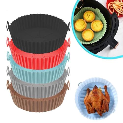 Silicone Basket Pot Tray Airfryer Liner For Air Fryer Reusab
