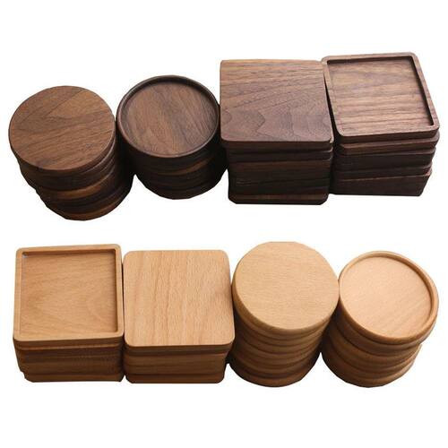 1Pcs Wood Placemats Coasters Tea Coffee Cup Pad Decor Durabl