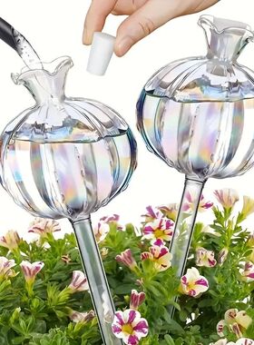 Glass Automatic Plant Watering Bulbs Shape Flower Plant Wate