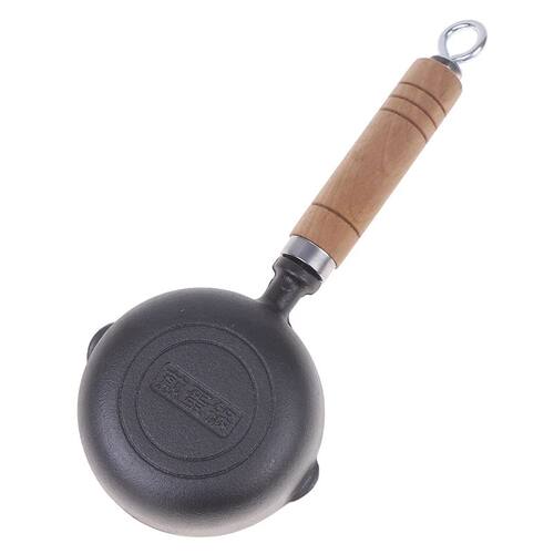 12CM Cast Iron Mini Egg Frying Pan With Pour Spout Nonstick