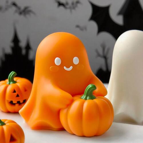 Halloween Ghost Pumpkin Silicone Mold DIY Pumpkin Aroma Cand