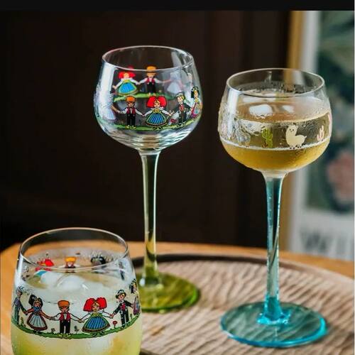 Alsace Style Little People Goblet 150ML Wine Glasses Home De
