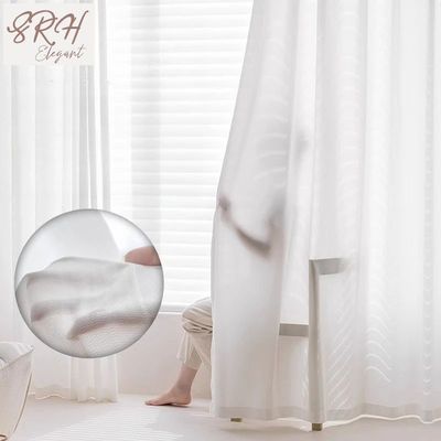 Custom Size White Tulle High Quality Curtains for Living Din